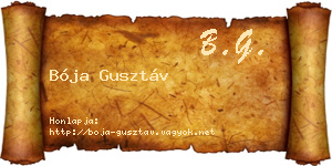 Bója Gusztáv névjegykártya